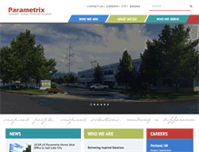 Tablet Screenshot of parametrix.com
